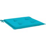 vidaXL Gartenstuhl-Kissen 2 Stk. Türkis 50x50x4 cm Stoff