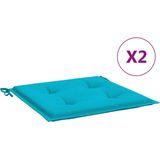 vidaXL-Tuinstoelkussens-2-st-50x50x3-cm-stof-turquoise