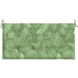 vidaXL Gartenbank-Auflage Blattmuster 100x50x4 cm Oxford-Gewebe