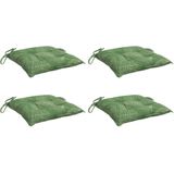 Stuhlkissen 4 Stk. Blattmuster 40x40x7 cm Stoff Vidaxl