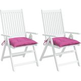 Stuhlkissen 2 Stk. Rosa 40x40x7 cm Stoff Vidaxl