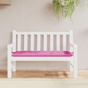 vidaXL Tuinbankkussen 120x50x7 cm stof roze, tuinbank kussen, buitenbank kussen, kussen, buitenbankkussen, tuinkussen, kussens, bankkussen, tuinbank