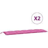 Gartenbank-Auflagen 2 Stk. Rosa Oxford-Gewebe Vidaxl