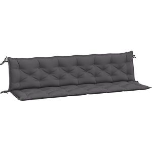 vidaXL Tuinbankkussens 2 st 200x50x7 oxford stof antracietkleurig