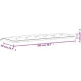 vidaXL Gartenbank-Auflagen 2 Stk. Grau 200x50x7 cm Oxford-Gewebe
