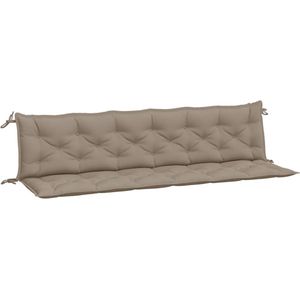 vidaXL Tuinbankkussens 2 st 200x50x7 cm oxford stof taupe