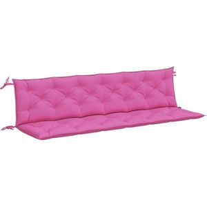 vidaXL Tuinbankkussens 2 st 200x50x7 cm stof roze