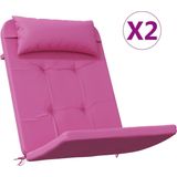 vidaXL Stoelkussens 2 st Adirondack oxford stof roze