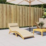 vidaXL Ligbedkussen - Beige - Oxford Stof - 180x60x4 cm