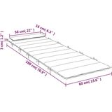 vidaXL Ligbedkussen - Beige - Oxford Stof - 180x60x4 cm