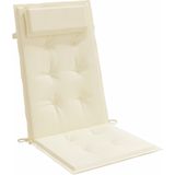 Hochlehner-Auflagen 4 Stk. Creme Oxford-Gewebe Vidaxl
