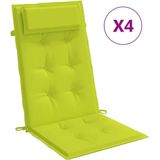 Hochlehner-Auflagen 4 Stk. Knallgrün Oxford-Gewebe Vidaxl