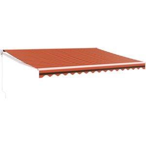 vidaXL-Luifel-uittrekbaar-4,5x3-m-stof-en-aluminium-oranje-en-bruin