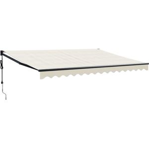vidaXL - Luifel - automatisch - uitschuifbaar - 4,5x3 - m - crèmekleurig