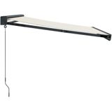 vidaXL Markise Einziehbar Creme 3x2,5 m Stoff und Aluminium