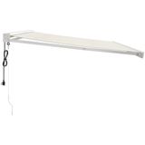 vidaXL Markise Einziehbar Creme 4,5x3 m Stoff und Aluminium