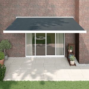 vidaXL - Uittrekbare Luifel - Antraciet - Stof en Aluminium