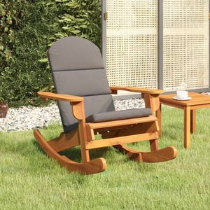Adirondack-Schaukelstuhl mit Kissen Massivholz Akazie vidaXL