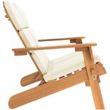 Adirondack-Gartenbank mit Kissen 126 cm Massivholz Akazie Vidaxl