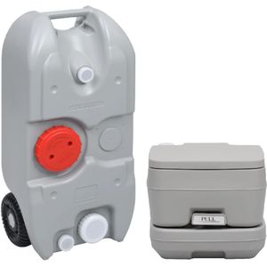 vidaXL Campingtoilet - Draagbaar - Inclusief Watertank - Lichtgewicht Ontwerp
