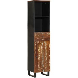 vidaXL Badkamerkast - Massief Recycled Hout - 38x33x160 cm