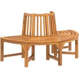 Baumbank Halbrund Ø160 cm Massivholz Eukalyptus Vidaxl