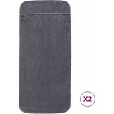 vidaXL Strandtücher 2 Stk. Anthrazit 60x135 cm Stoff 400 GSM