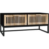 Vidaxl - Couchtisch Schwarz 80x40x35 cm Holzwerkstoff und Eisen