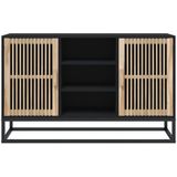 vidaXL Sideboard Schwarz 105x30x65 cm Holzwerkstoff