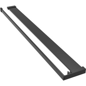 VidaXL-Wandschap-voor-inloopdouche-muur-80-cm-aluminium-zwart