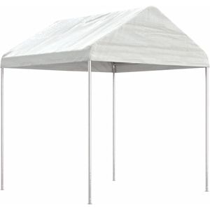 vidaXL - Prieel - met - dak - 2,28x2,23x2,69 - m - polyetheen - wit