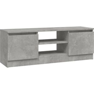 vidaXL-Tv-meubel-met-deur-102x30x36-cm-betongrijs