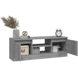 VidaXL Tv-meubel met Deur 102x30x36 cm Grijs Sonoma Eikenkleurig