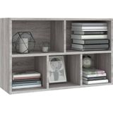 VidaXL Boekenkast/Dressoir 50x25x80 cm - Bewerkt Hout - Sonoma Grijs