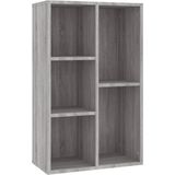 VidaXL Boekenkast/Dressoir 50x25x80 cm - Bewerkt Hout - Sonoma Grijs