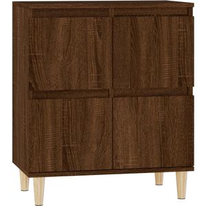 VidaXL Dressoir 60x35x70 cm - Bewerkt Hout - Bruineikenkleurig