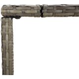 vidaXL Bartisch mit Glasplatte Grau 180x70x110 cm Poly Rattan
