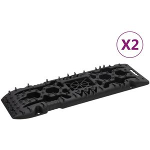 vidaXL - Gripplaten - 2 - st - 107x31x7 - cm - nylon - zwart