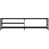 Vidaxl - TV-Schrank Schwarz 200x40x50 cm Holzwerkstoff und Metall