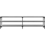 vidaXL Tv-meubel 180x30x50 cm bewerkt hout metaal grijs sonoma eiken