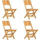 vidaXL 5-tlg. Garten-Essgruppe Massivholz Teak