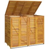 Mülltonnenbox für 2 Tonnen 140x89x117 cm Massivholz Akazie Vidaxl