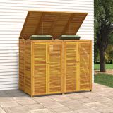 Mülltonnenbox für 2 Tonnen 140x89x117 cm Massivholz Akazie Vidaxl