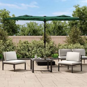 vidaXL - Parasol Dubbel Dak - Bordeauxrood - UV-Beschermend Polyester
