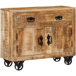 Vidaxl - Sideboard 80x30x65 cm Massives Raues Mangoholz