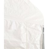 vidaXL Prieel met dak 4,46x2,28x2,69 m polyetheen wit