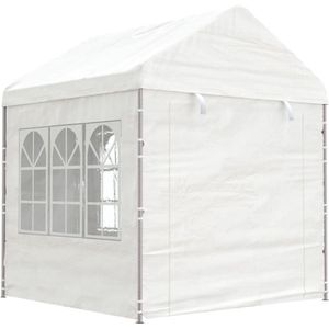 vidaXL - Prieel - met - dak - 8,92x2,28x2,69 - m - polyetheen - wit