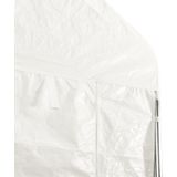 vidaXL Pavillon mit Dach Weiß 11,15x4,08x3,22 m Polyethylen