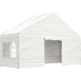 vidaXL Pavillon mit Dach Weiß 15,61x5,88x3,75 m Polyethylen