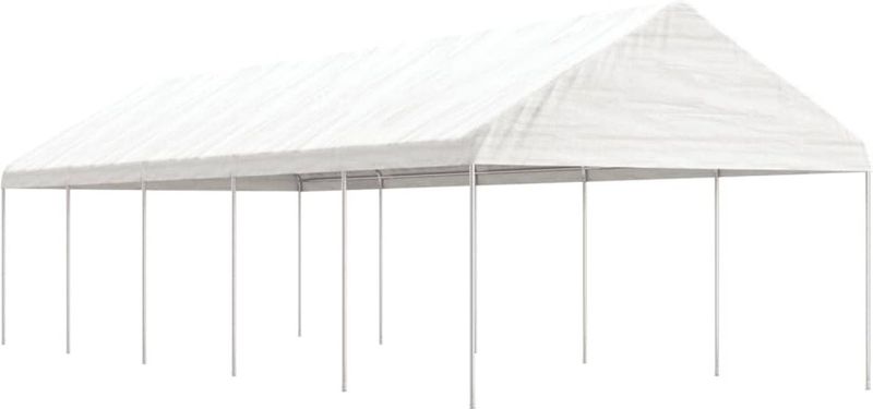 Pavillon mit Dach Weiß 11,15x4,08x3,22 m Polyethylen Vidaxl